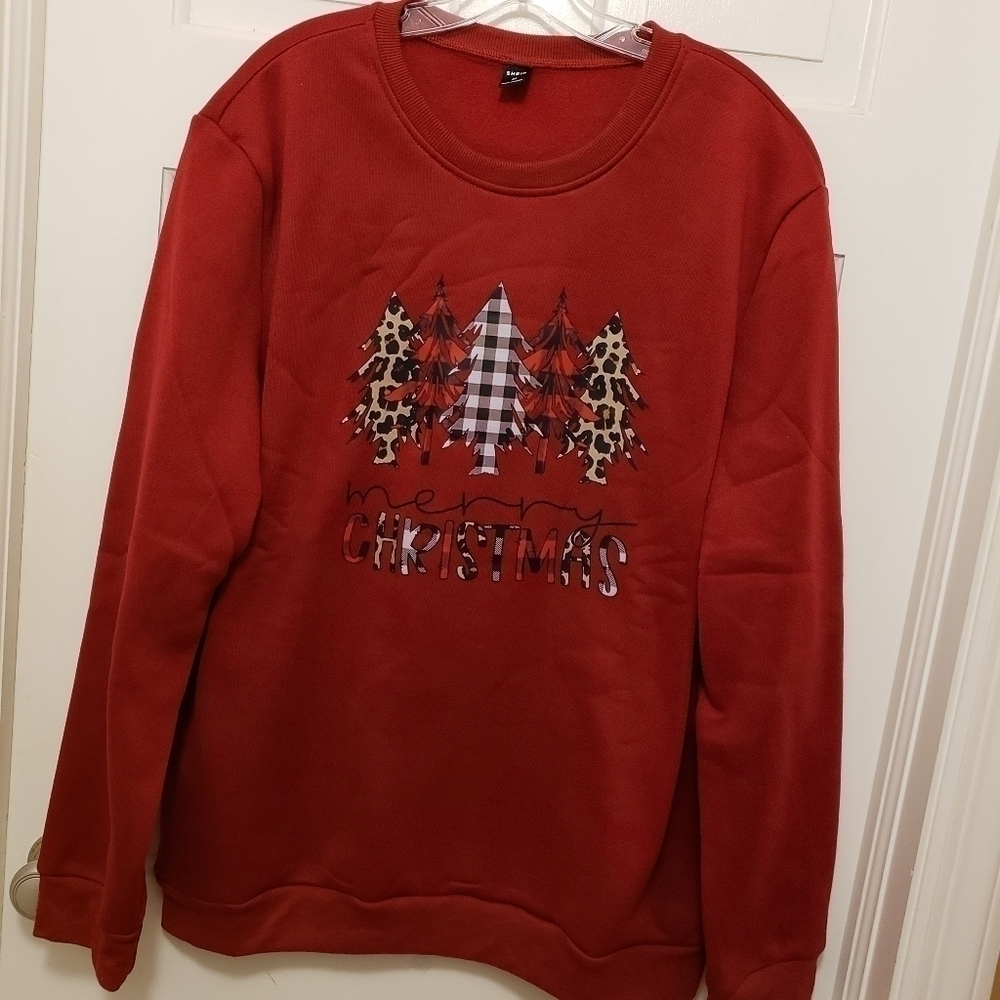 Shein Mens Holiday Sweatshirt Size XL "Merry Christmas